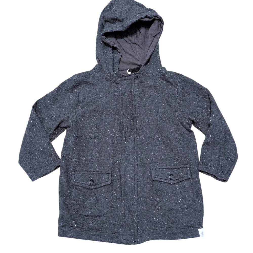 Burts Bees Toddler Jacket Organic Cotton Size 3T Gray Speckle